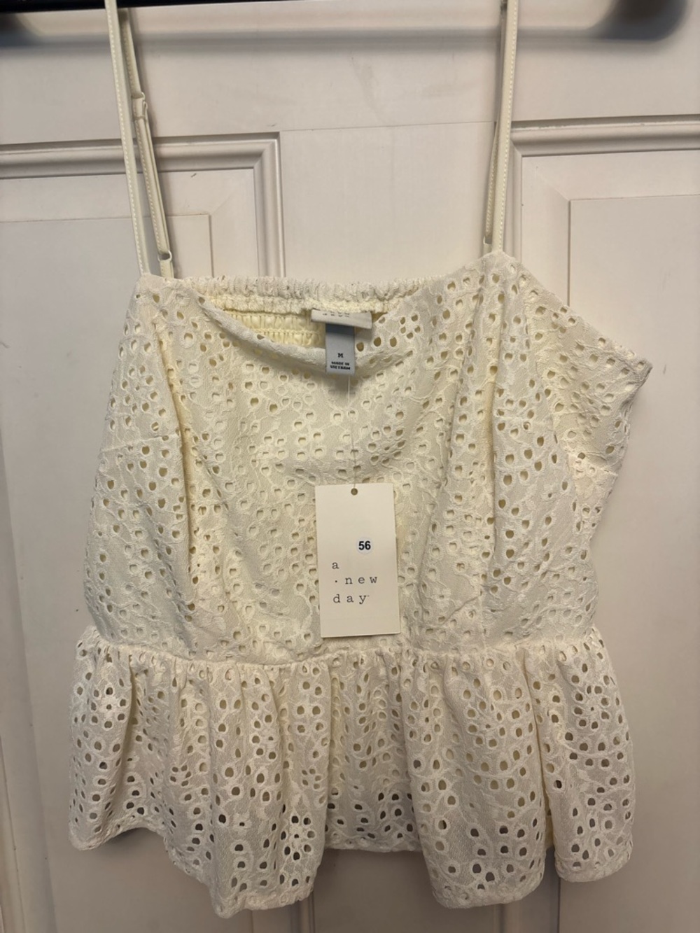 Pastel Yellow Eyelet Tank